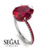Hidden Halo Oval Ruby Engagement Ring - Gemma No. 57 image 2