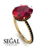 Hidden Halo Oval Ruby Engagement Ring - Gemma No. 40 image 2