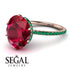 Hidden Halo Oval Ruby Engagement Ring - Gemma No. 26 image 10