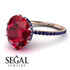 Hidden Halo Oval Ruby Engagement Ring - Gemma No. 71 image 10