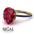 Hidden Halo Oval Ruby Engagement Ring - Gemma No. 70 image 10