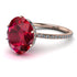Hidden Halo Oval Ruby Engagement Ring - Gemma No. 11 image 1