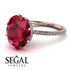 Hidden Halo Oval Ruby Engagement Ring - Gemma No. 11 image 10