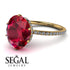 Hidden Halo Oval Ruby Engagement Ring - Gemma No. 10 image 10