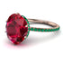 Hidden Halo Oval Ruby Engagement Ring - Gemma No. 26 image 1
