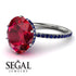 Hidden Halo Oval Ruby Engagement Ring - Gemma No. 72 image 10