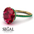 Hidden Halo Oval Ruby Engagement Ring - Gemma No. 25 image 10