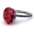 Hidden Halo Oval Ruby Engagement Ring - Gemma No. 72 image 1