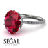 Hidden Halo Oval Ruby Engagement Ring - Gemma No. 12 image 10