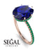 Hidden Halo Oval Sapphire Engagement Ring - Gemma No. 29 image 2