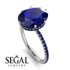 Hidden Halo Oval Sapphire Engagement Ring - Gemma No. 75 image 2