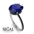 Hidden Halo Oval Sapphire Engagement Ring - Gemma No. 45 image 2