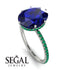 Hidden Halo Oval Sapphire Engagement Ring - Gemma No. 30 image 2