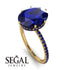 Hidden Halo Oval Sapphire Engagement Ring - Gemma No. 73 image 2