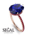 Hidden Halo Oval Sapphire Engagement Ring - Gemma No. 59 image 2