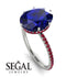 Hidden Halo Oval Sapphire Engagement Ring - Gemma No. 60 image 2