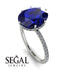 Hidden Halo Oval Sapphire Engagement Ring - Gemma No. 15 image 2