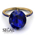 Hidden Halo Oval Sapphire Engagement Ring - Gemma No. 73 image 3