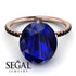 Hidden Halo Oval Sapphire Engagement Ring - Gemma No. 44 image 3