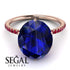 Hidden Halo Oval Sapphire Engagement Ring - Gemma No. 59 image 3