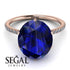 Hidden Halo Oval Sapphire Engagement Ring - Gemma No. 14 image 3