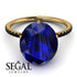 Hidden Halo Oval Sapphire Engagement Ring - Gemma No. 43 image 3