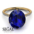 Hidden Halo Oval Sapphire Engagement Ring - Gemma No. 13 image 3