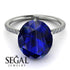 Hidden Halo Oval Sapphire Engagement Ring - Gemma No. 15 image 3
