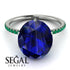 Hidden Halo Oval Sapphire Engagement Ring - Gemma No. 30 image 3