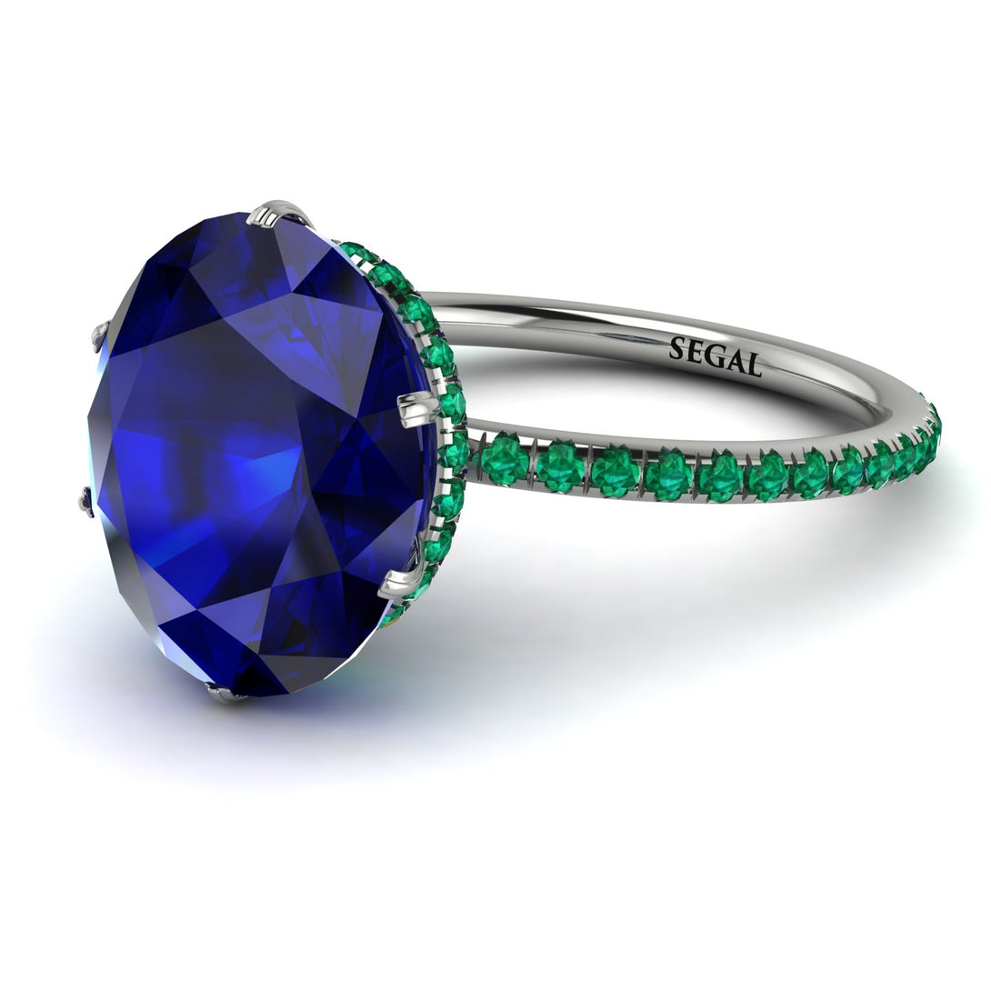 Hidden Halo Oval Sapphire Engagement Ring - Gemma No. 30