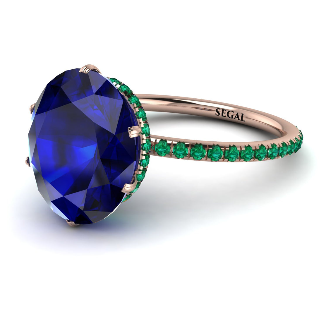 Hidden Halo Oval Sapphire Engagement Ring - Gemma No. 29