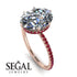 Hidden Halo Oval Diamond Engagement Ring - Gemma No. 47 image 2
