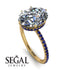 Hidden Halo Oval Diamond Engagement Ring - Gemma No. 61 image 2