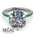 Hidden Halo Oval Diamond Engagement Ring - Gemma No. 18 image 3
