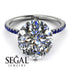 Hidden Halo Oval Diamond Engagement Ring - Gemma No. 63 image 3
