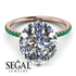 Hidden Halo Oval Diamond Engagement Ring - Gemma No. 17 image 3