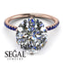 Hidden Halo Oval Diamond Engagement Ring - Gemma No. 62 image 3
