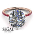 Hidden Halo Oval Diamond Engagement Ring - Gemma No. 47 image 3