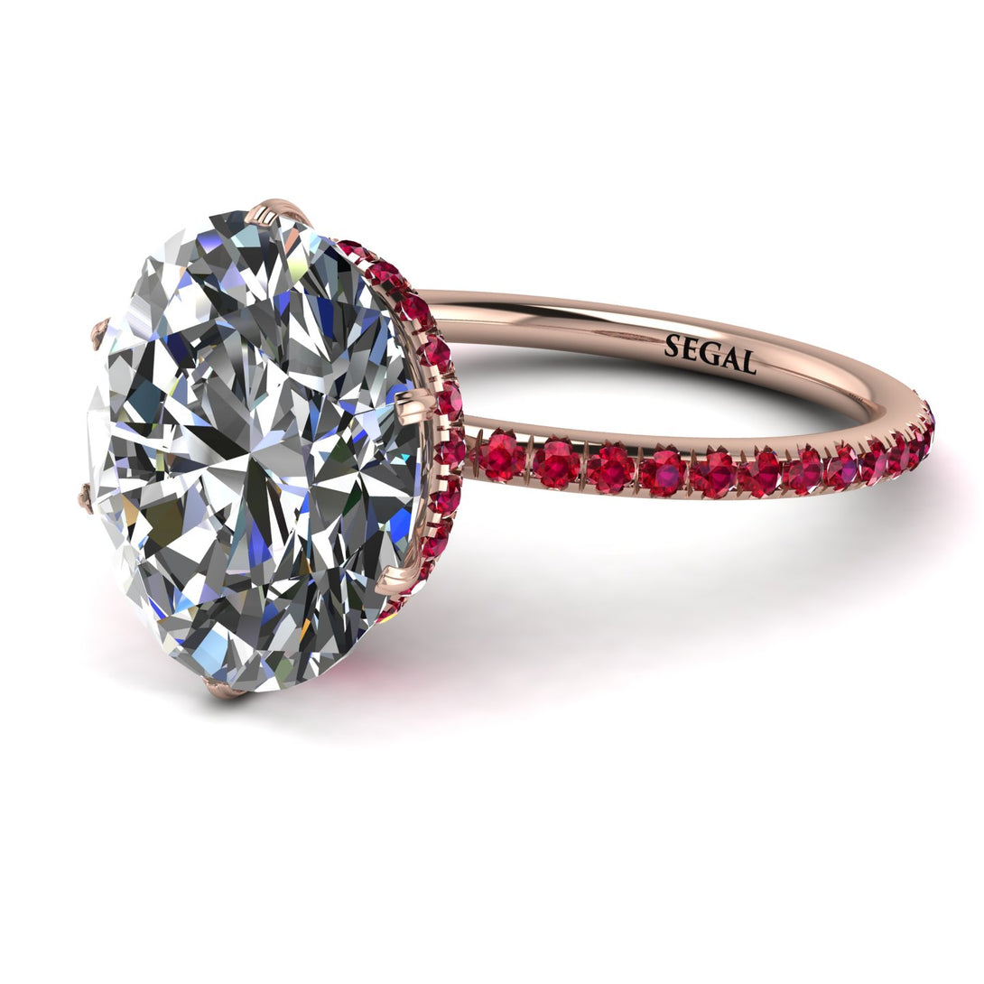 Hidden Halo Oval Diamond Engagement Ring - Gemma No. 47