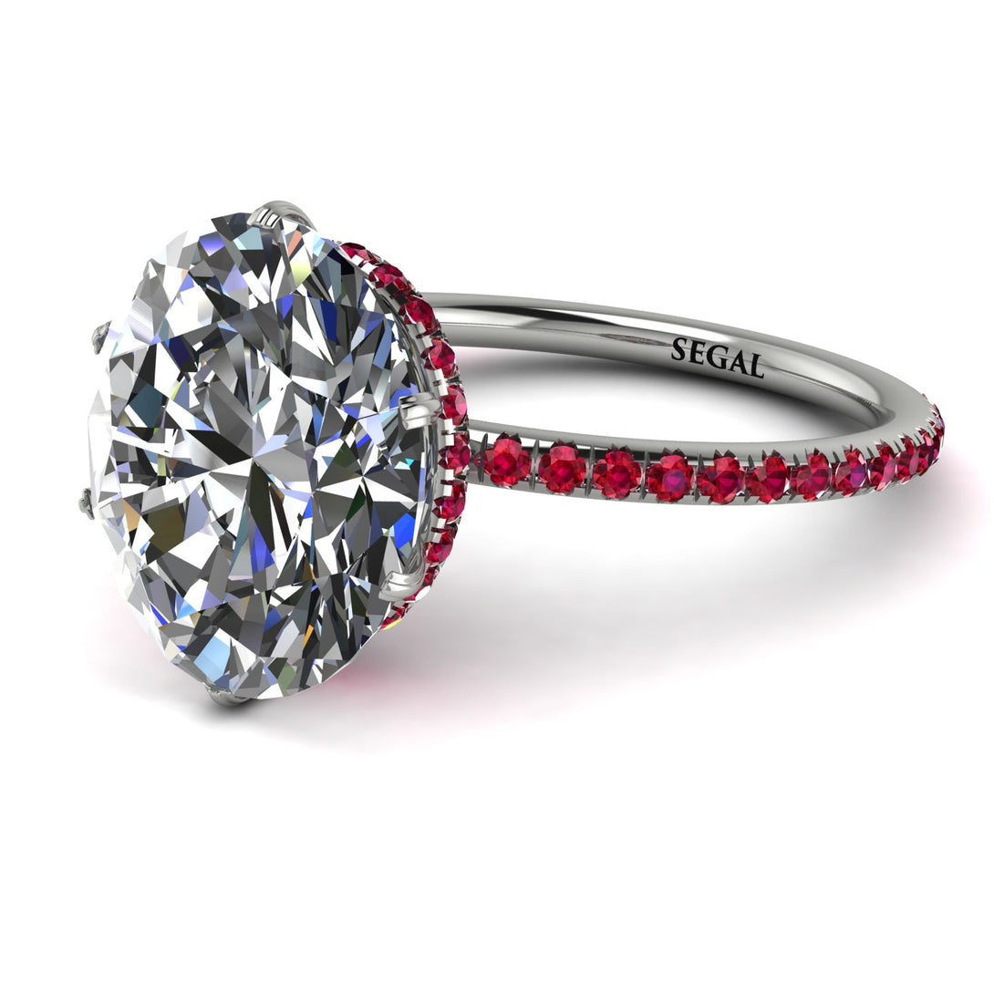 Hidden Halo Oval Diamond Engagement Ring - Gemma No. 48