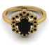 Honeycomb Halo Oval Black Diamond Ring - Laura No. 37 image 1