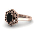 Honeycomb Halo Oval Black Diamond Ring - Laura No. 38 image 2