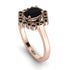 Honeycomb Halo Oval Black Diamond Ring - Laura No. 38 image 3