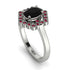 Honeycomb Halo Oval Black Diamond Ring - Laura No. 54 image 3