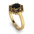 Honeycomb Halo Oval Black Diamond Ring - Laura No. 37 image 3