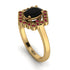 Honeycomb Halo Oval Black Diamond Ring - Laura No. 52 image 3