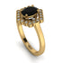 Honeycomb Halo Oval Black Diamond Ring - Laura No. 7 image 3