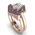 Honeycomb Halo Oval Diamond Bridal Set - Laura No. 62 image 1