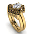 Honeycomb Halo Oval Diamond Bridal Set - Laura No. 31 image 1