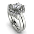 Honeycomb Halo Oval Diamond Bridal Set - Laura No. 3 image 1